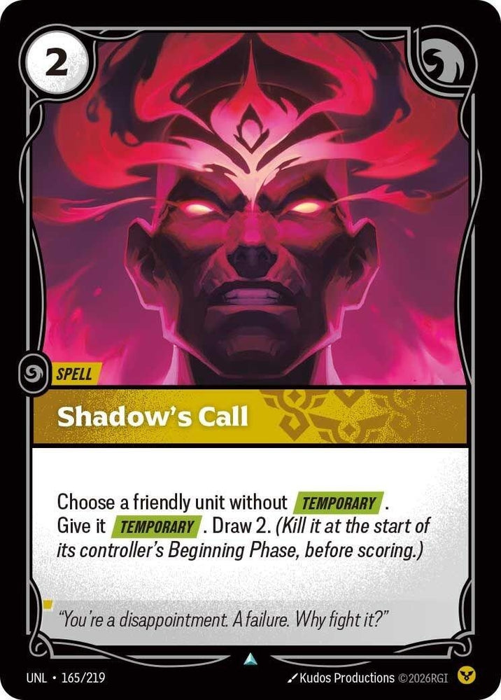 Image for Shadow's Call (165/219) [Unleashed] - Riftbound: League of Legends Trading Card Game