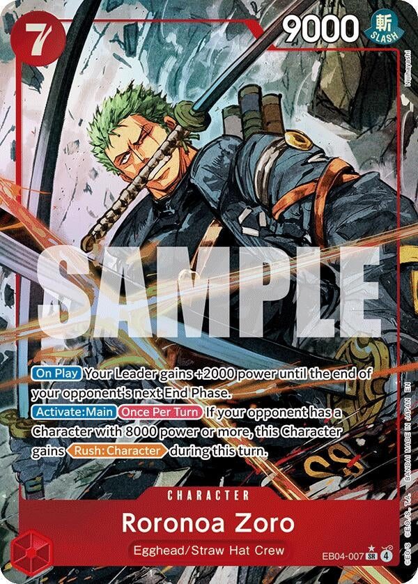 Image for Roronoa Zoro (EB04-007) (Alternate Art) (EB04-007) [Adventure on Kami's Island] - One Piece Card Game