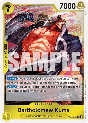 Image for Bartholomew Kuma (EB04-054) (EB04-054) [Adventure on Kami's Island] - One Piece Card Game