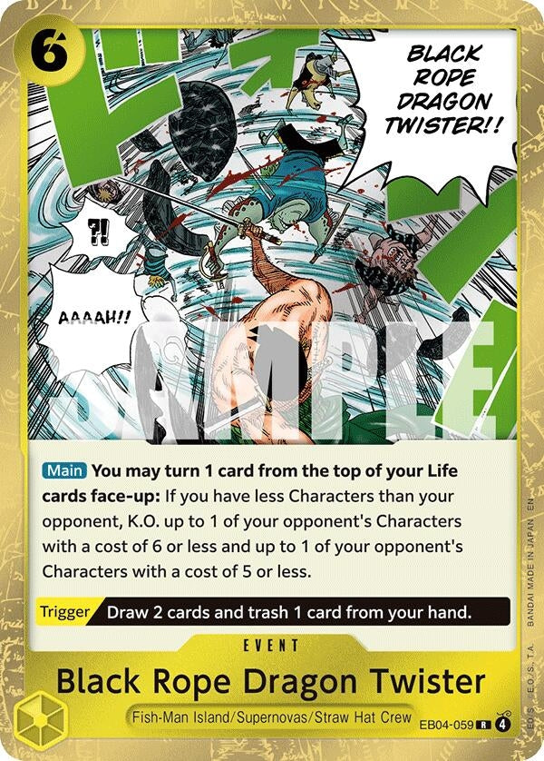 Image for Black Rope Dragon Twister (EB04-059) [Adventure on Kami's Island] - One Piece Card Game
