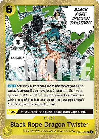 Image for Black Rope Dragon Twister (EB04-059) [Adventure on Kami's Island] - One Piece Card Game