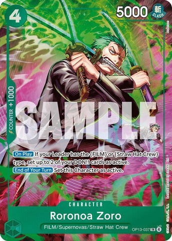Image for Roronoa Zoro (OP13-037) (OP13-037) [Adventure on Kami's Island] - One Piece Card Game