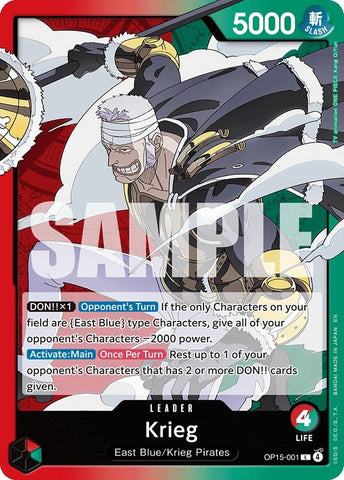 Image for Krieg (OP15-001) (OP15-001) [Adventure on Kami's Island] - One Piece Card Game