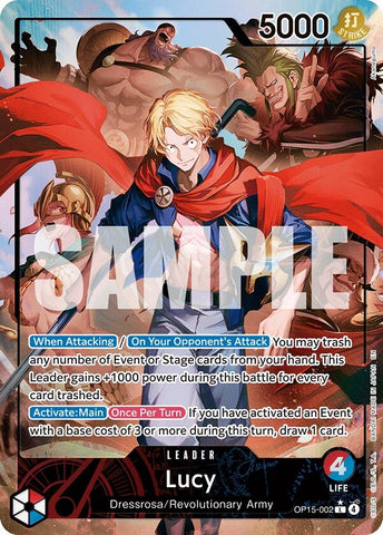 Image for Lucy (Alternate Art) (OP15-002) [Adventure on Kami's Island] - One Piece Card Game
