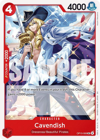Image for Cavendish (OP15-006) [Adventure on Kami's Island] - One Piece Card Game