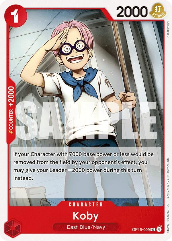 Image for Koby (OP15-009) (OP15-009) [Adventure on Kami's Island] - One Piece Card Game