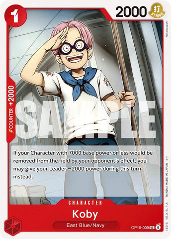 Image for Koby (OP15-009) (OP15-009) [Adventure on Kami's Island] - One Piece Card Game