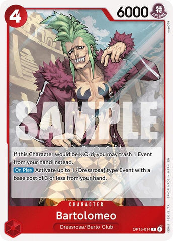 Image for Bartolomeo (OP15-014) [Adventure on Kami's Island] - One Piece Card Game