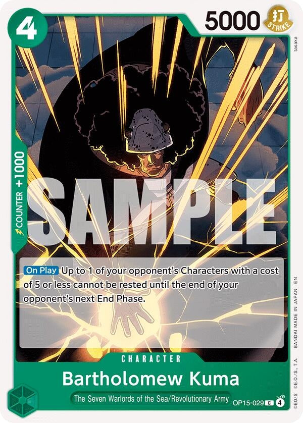 Image for Bartholomew Kuma (OP15-029) (OP15-029) [Adventure on Kami's Island] - One Piece Card Game