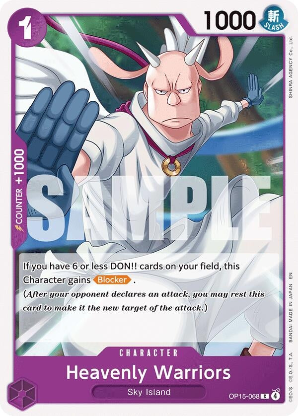 Image for Heavenly Warriors (OP15-068) [Adventure on Kami's Island] - One Piece Card Game