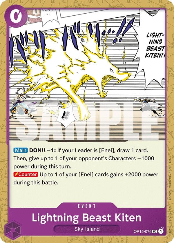 Image for Lightning Beast Kitten (OP15-076) [Adventure on Kami's Island] - One Piece Card Game