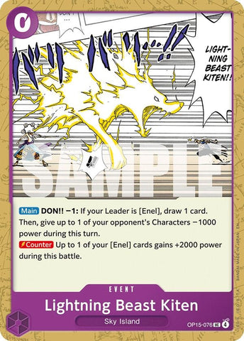 Image for Lightning Beast Kitten (OP15-076) [Adventure on Kami's Island] - One Piece Card Game