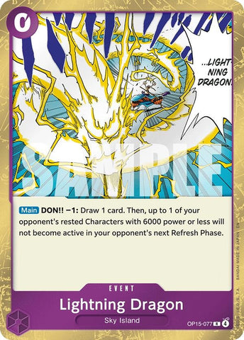 Image for Lightning Dragon (OP15-077) [Adventure on Kami's Island] - One Piece Card Game