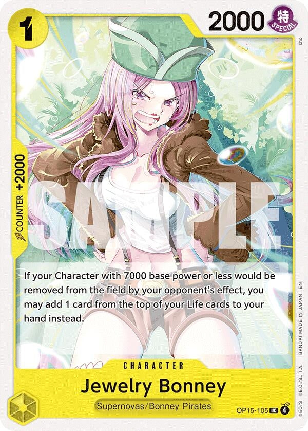 Image for Jewelry Bonney (OP15-105) (OP15-105) [Adventure on Kami's Island] - One Piece Card Game