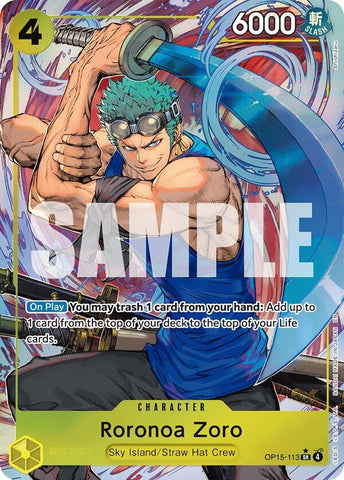 Image for Roronoa Zoro (OP15-113) (Alternate Art) (OP15-113) [Adventure on Kami's Island] - One Piece Card Game
