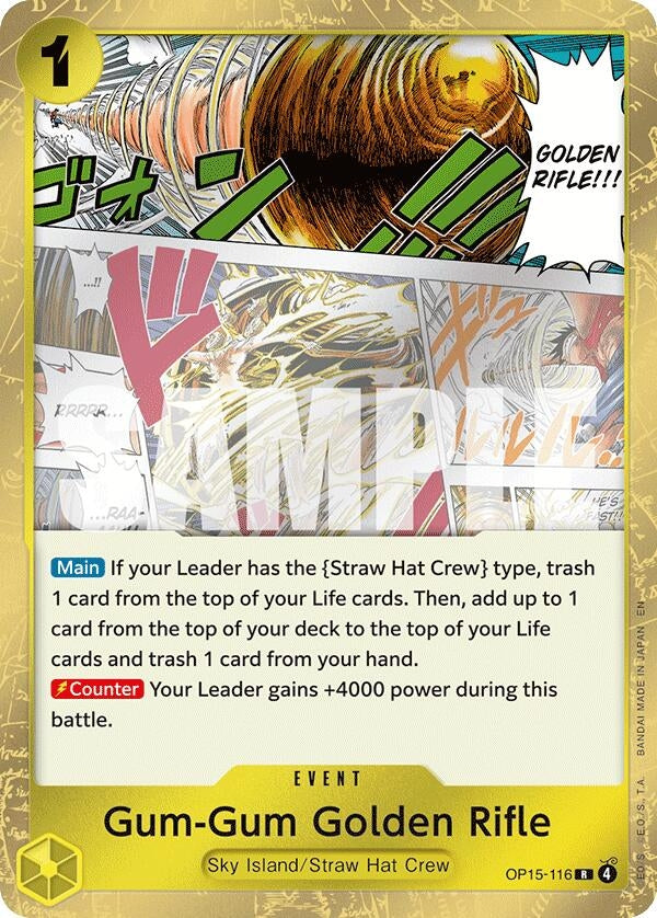 Image for Gum-Gum Golden Rifle (OP15-116) [Adventure on Kami's Island] - One Piece Card Game