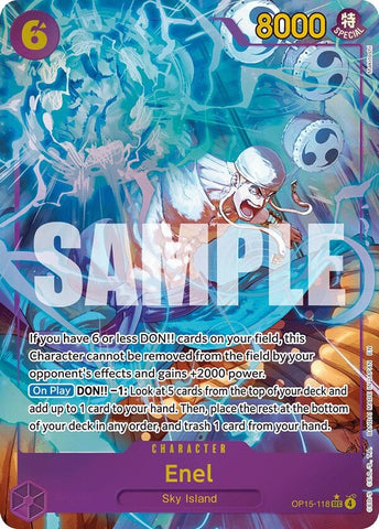 Image for Enel (OP15-118) (Alternate Art) (OP15-118) [Adventure on Kami's Island] - One Piece Card Game