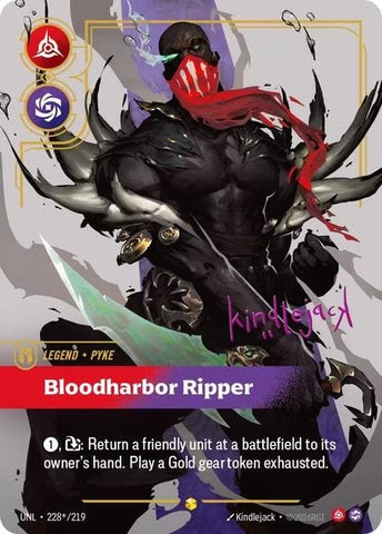 Image for Pyke - Bloodharbor Ripper (Signature) (228*/219) [Unleashed] - Riftbound: League of Legends Trading Card Game