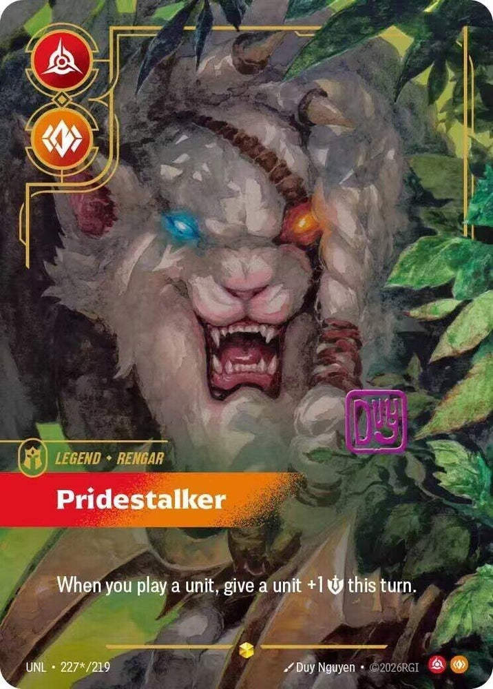 Image for Rengar - Pridestalker (Signature) (227*/219) [Unleashed] - Riftbound: League of Legends Trading Card Game