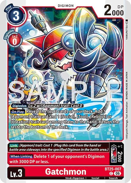 Image for Gatchmon (BT25-007 C) [Dual Revolution] - Digimon Card Game