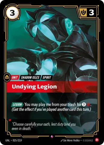 Image for Undying Legion (025/219) [Unleashed] - Riftbound: League of Legends Trading Card Game