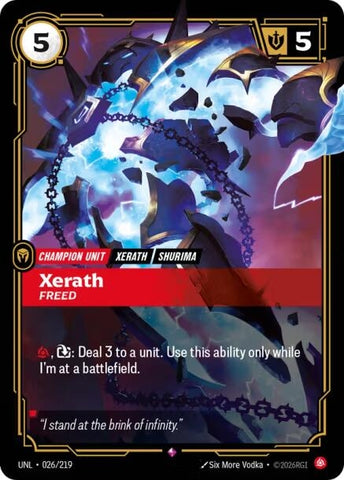 Image for Xerath - Freed (026/219) [Unleashed] - Riftbound: League of Legends Trading Card Game
