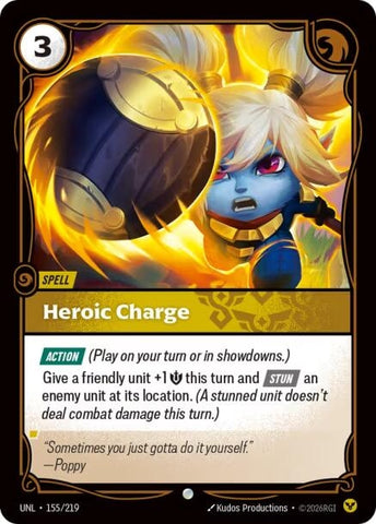 Image for Heroic Charge (155/219) [Unleashed] - Riftbound: League of Legends Trading Card Game
