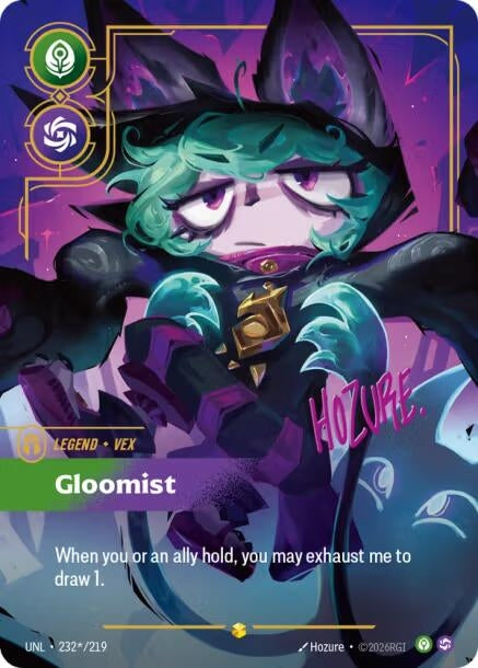 Image for Vex - Gloomist (Signature) (232*/219) [Unleashed] - Riftbound: League of Legends Trading Card Game