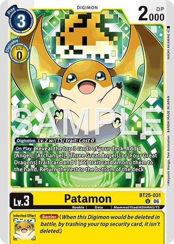 Image for Patamon (BT25-031 U) [Dual Revolution] - Digimon Card Game
