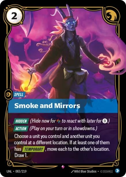 Image for Smoke and Mirrors (083/219) [Unleashed] - Riftbound: League of Legends Trading Card Game