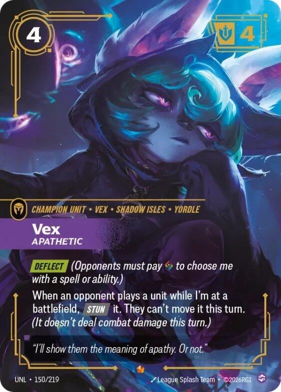 Image for Vex - Apathetic (150/219) [Unleashed] - Riftbound: League of Legends Trading Card Game