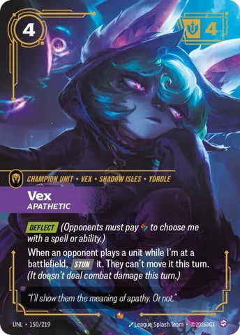 Image for Vex - Apathetic (150/219) [Unleashed] - Riftbound: League of Legends Trading Card Game