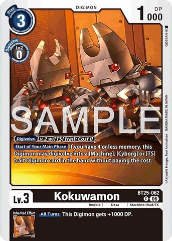 Image for Kokuwamon (BT25-062 C) [Dual Revolution] - Digimon Card Game