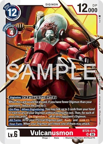 Image for Vulcanusmon (BT25-075 SR) [Dual Revolution] - Digimon Card Game