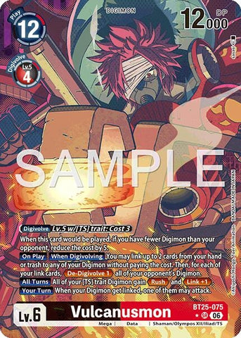Image for Vulcanusmon (Alternate Art) (BT25-075 SR) [Dual Revolution] - Digimon Card Game