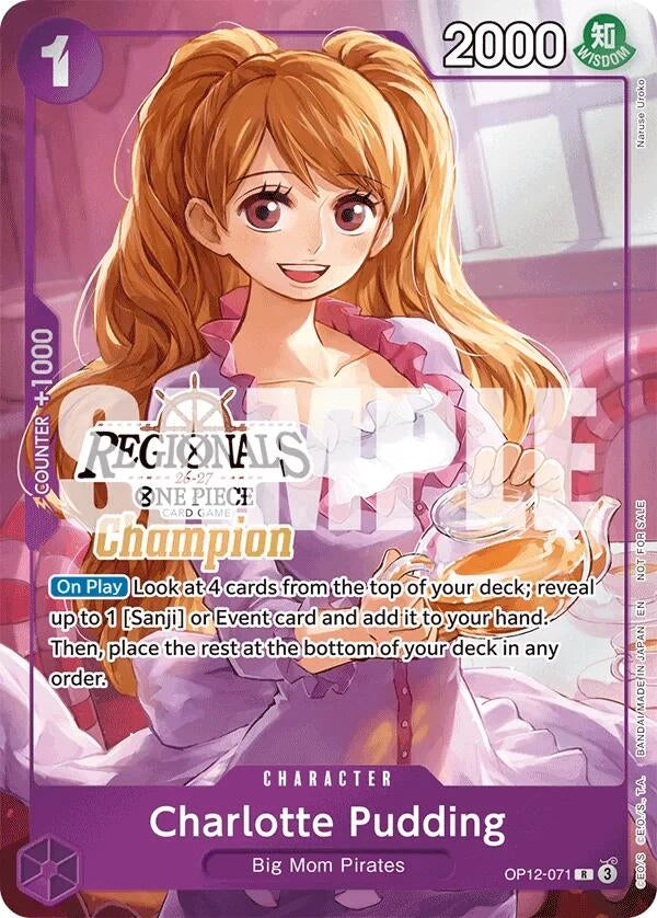 Image for Charlotte Pudding (Regionals Champion Card Set 26-27) (OP12-071) [One Piece Promotion Cards] - One Piece Card Game