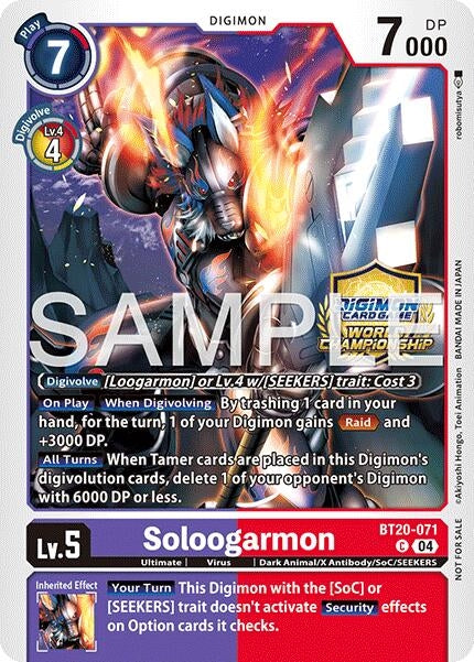 Image for Soloogarmon (Championship 25-26 Finals Season 2) (BT20-071 C) [Release Special Booster 2.5] - Digimon Card Game