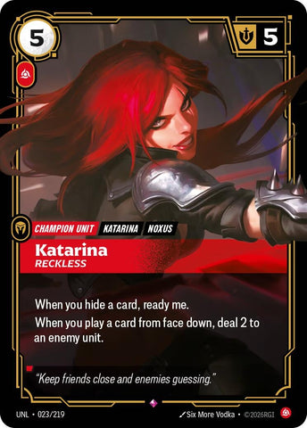 Image for Katarina - Reckless (023/219) [Unleashed] - Riftbound: League of Legends Trading Card Game