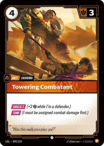 Image for Towering Combatant (099/219) [Unleashed] - Riftbound: League of Legends Trading Card Game