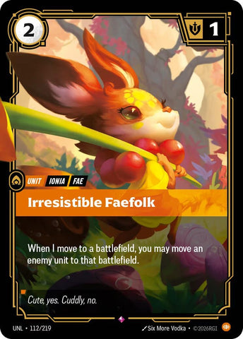 Image for Irresistible Faefolk (112/219) [Unleashed] - Riftbound: League of Legends Trading Card Game