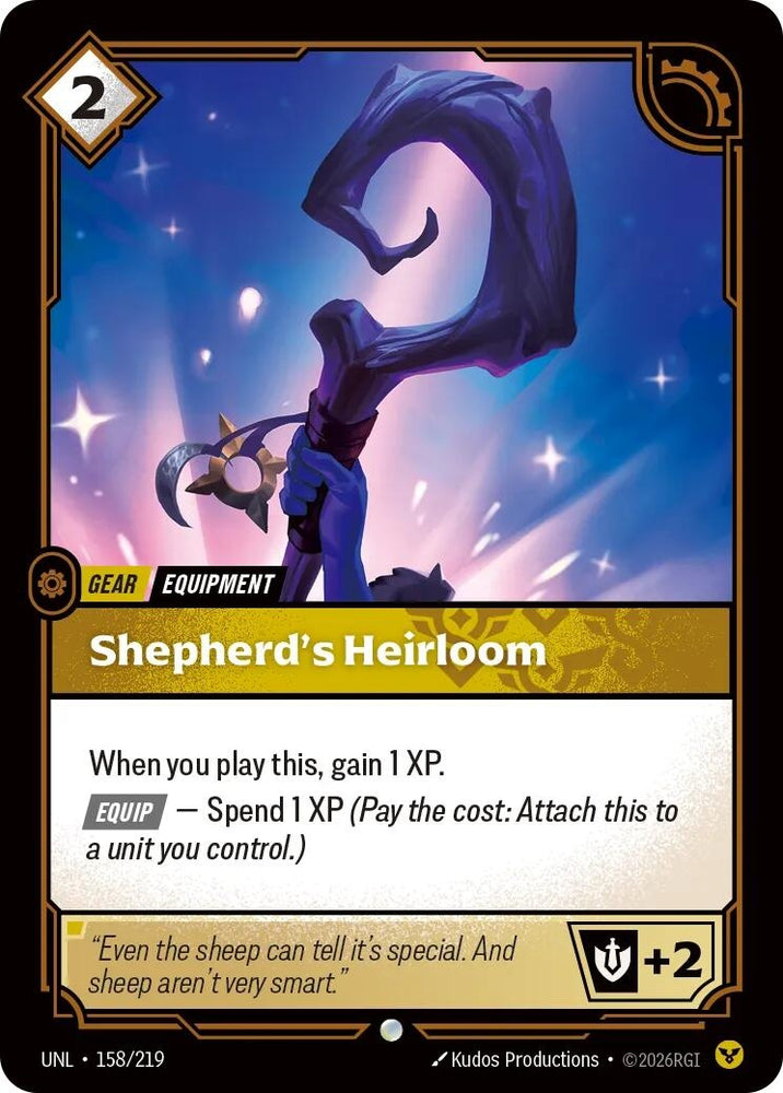 Image for Shepherd's Heirloom (158/219) [Unleashed] - Riftbound: League of Legends Trading Card Game