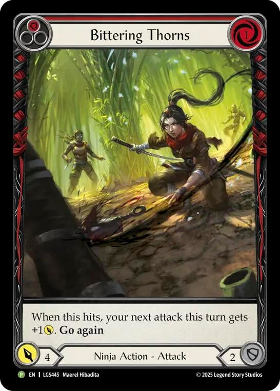 Image for Bittering Thorns (Red) (Extended Art) (LGS445) [Flesh and Blood: Promo Cards] - Flesh and Blood TCG