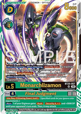 Image for Monarchlizamon // Final Judgement (BT25-057 UR) [Dual Revolution] - Digimon Card Game