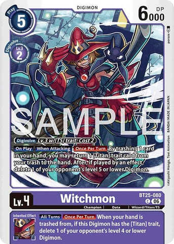 Image for Witchmon (BT25-080 C) [Dual Revolution] - Digimon Card Game