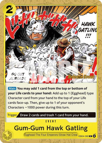 Image for Gum-Gum Hawk Gatling (EB04-060) [Adventure on Kami's Island Release Event Cards] - One Piece Card Game