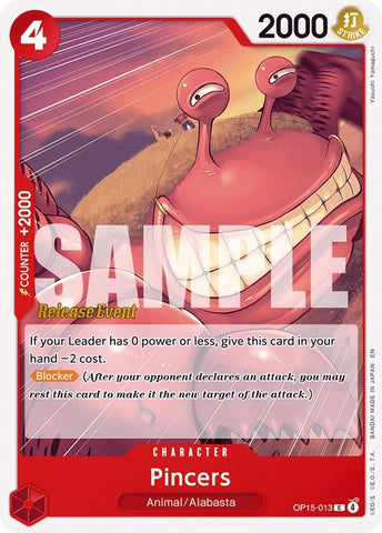 Image for Pincers (OP15-013) [Adventure on Kami's Island Release Event Cards] - One Piece Card Game