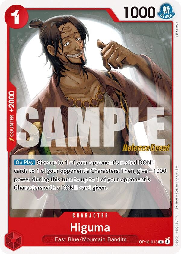 Image for Higuma (OP15-015) [Adventure on Kami's Island Release Event Cards] - One Piece Card Game