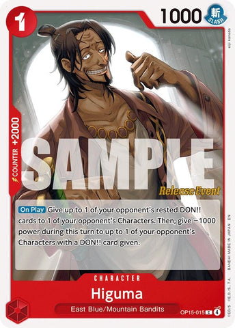 Image for Higuma (OP15-015) [Adventure on Kami's Island Release Event Cards] - One Piece Card Game