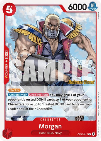 Image for Morgan (OP15-017) [Adventure on Kami's Island Release Event Cards] - One Piece Card Game