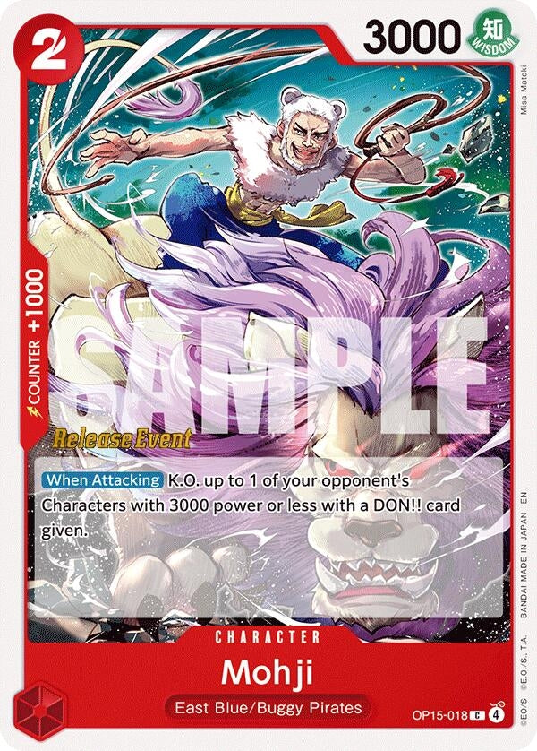 Image for Mohji (OP15-018) [Adventure on Kami's Island Release Event Cards] - One Piece Card Game